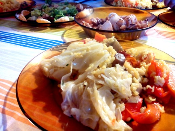 Arroz meloso de verduras picantito