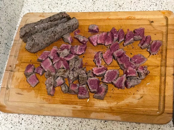 Carne de costilla troceada